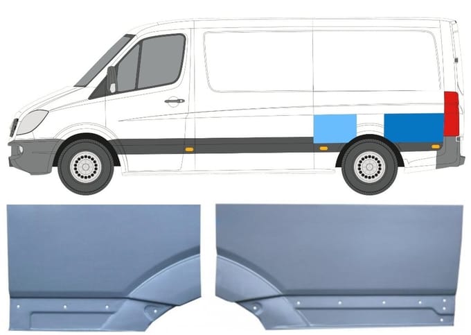 Reparatiepaneel achterspatbord voor Volkswagen Crafter 2005-2017 / Links / Set
