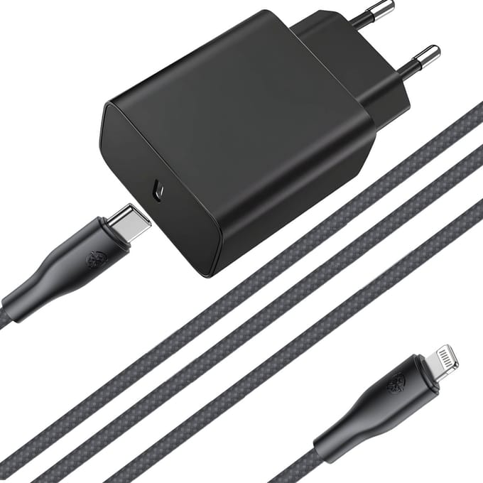 45w Oplader usb C + Kabel geschikt iPhone X / 11 / 12 / 13 / 14 - Lightning naar usb-C kabel - Oplader geschikt voor iPhone - 45w Power Adapter - 3 Meter
