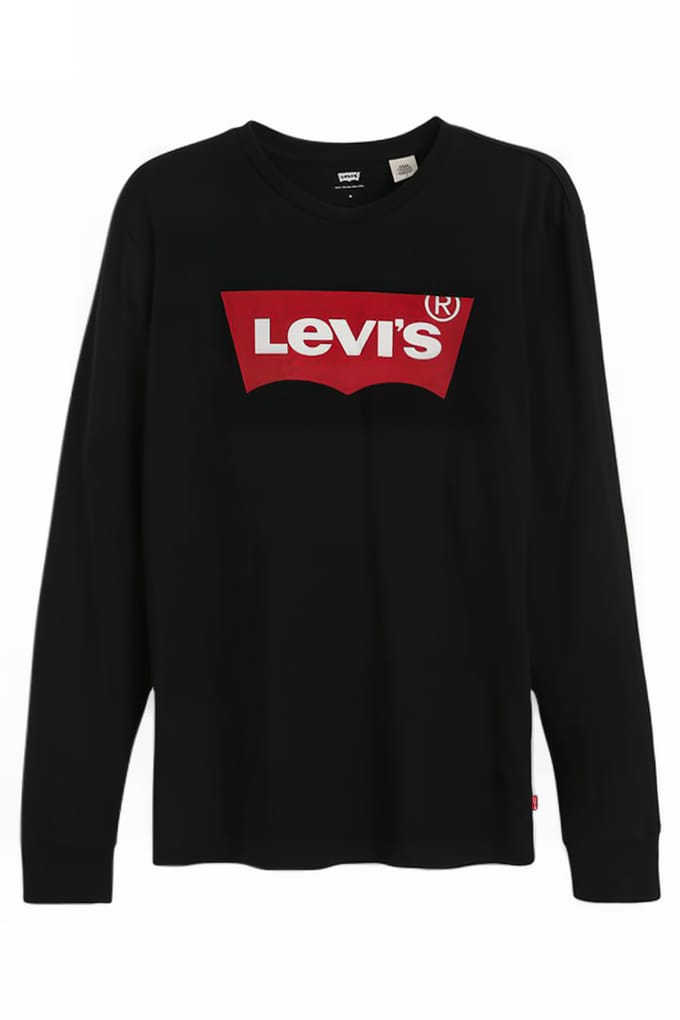 Levi's Ls Long-sleeved T-shirt Black Taglia: S | Maglie a manica lunga Outlet | Uomo | Nero