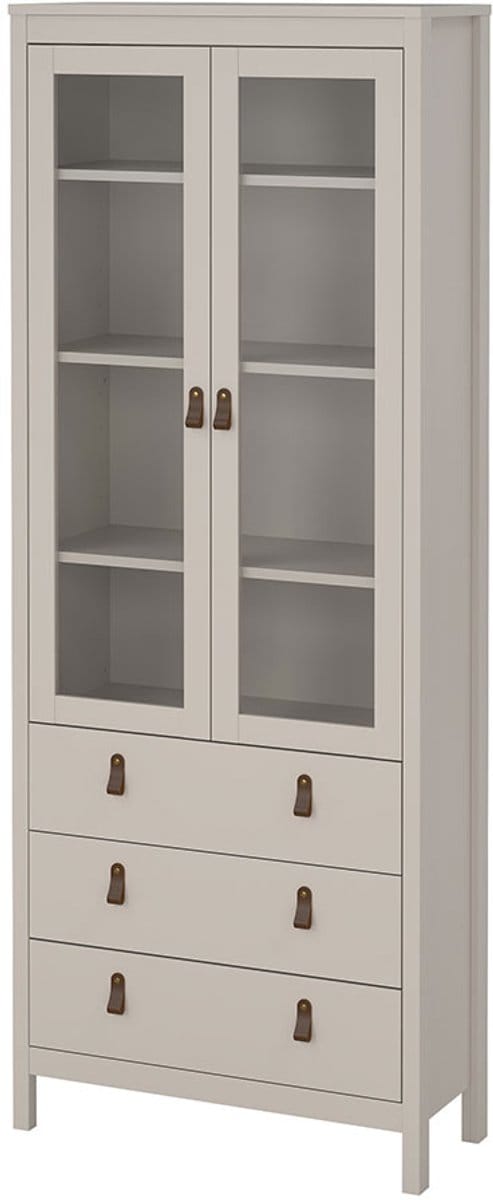 Madrid vitrinekast 2 deuren 3 lades cashmere.