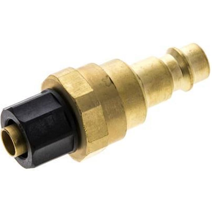 Messing DN 7.2 (Euro) Luchtkoppeling Insteeknippel 8x10 mm Push-On met Terugslagklep - CLP7-N-B-CV-8
