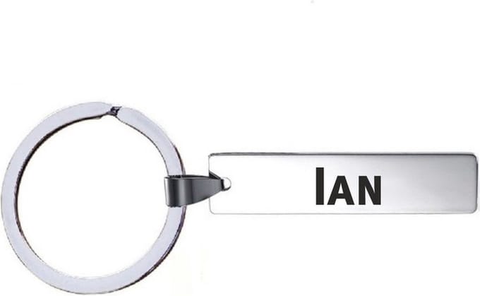 Sleutelhanger Met Naam - Ian - RVS