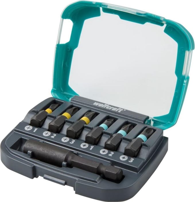 wolfcraft - Impact-bit-box, kruiskop (PH/PZ 1–3), 7-dlg. - 2974000