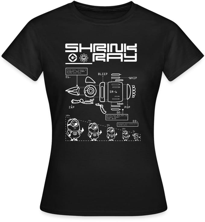 Minions Bouwplan Voor Krimpradiator T-Shirt Dames