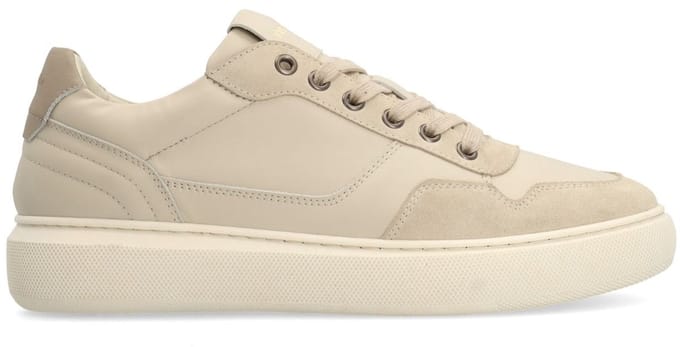 Manfield - Heren - Grijze suède sneakers - Maat 43