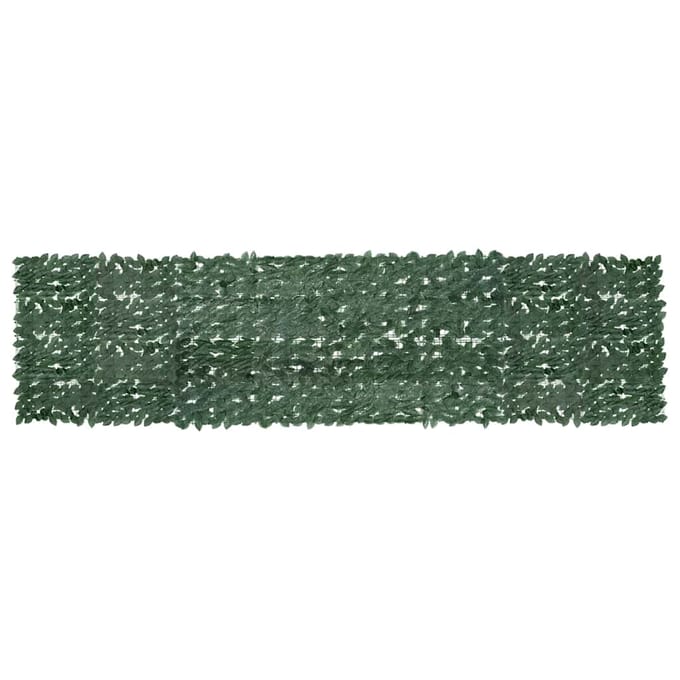 vidaXL - Balkonscherm - met - donkergroene - bladeren - 400x100 - cm