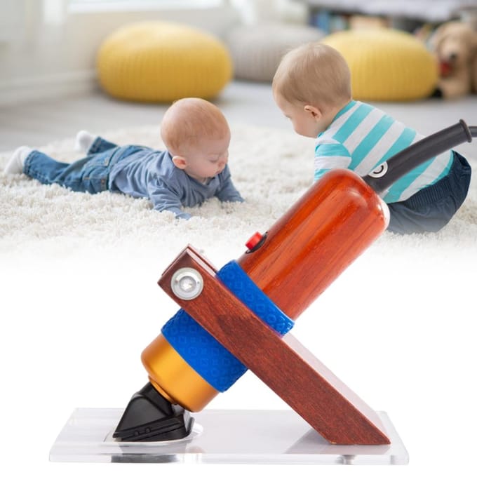 Tapijttrimmer, tafelmodel, tapijttrimmer, tondeuse, opbergrek brown