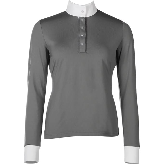 Dames wedstrijdpolo met lange mouwen HKM Emilia