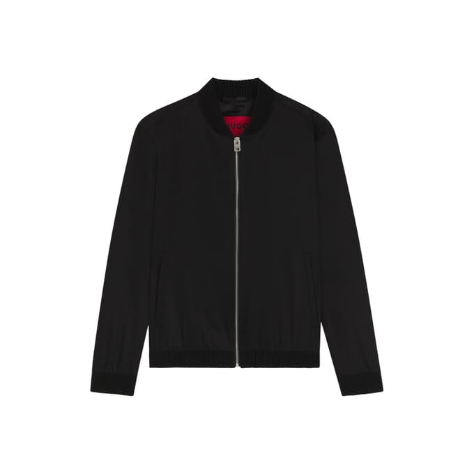 Hugo Evalom effen overshirt voor heren (Zwart)