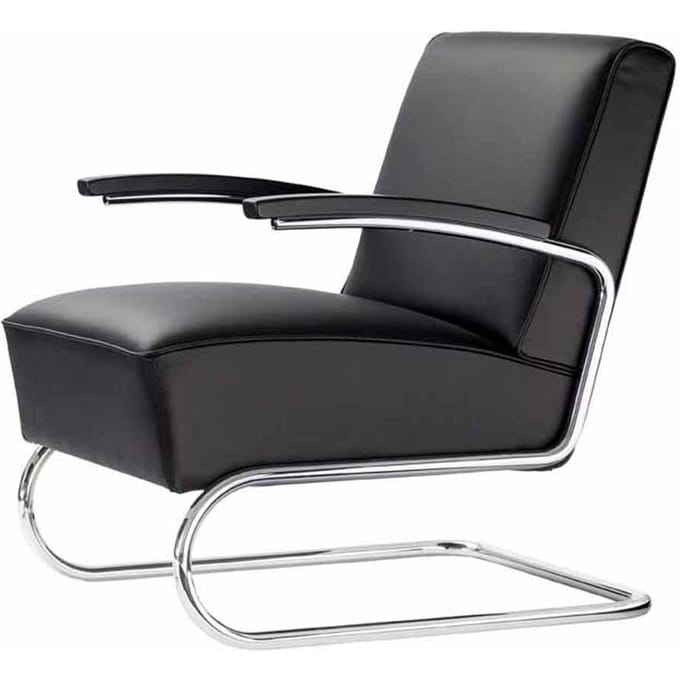 Thonet - S 411 - Leer zwart