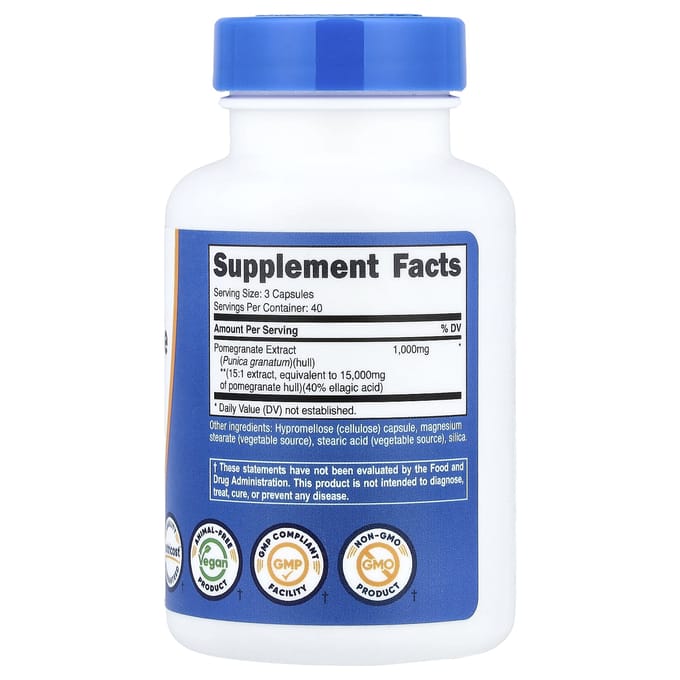 Nutricost, Granaatappel, 120 capsules (333mg per capsule)