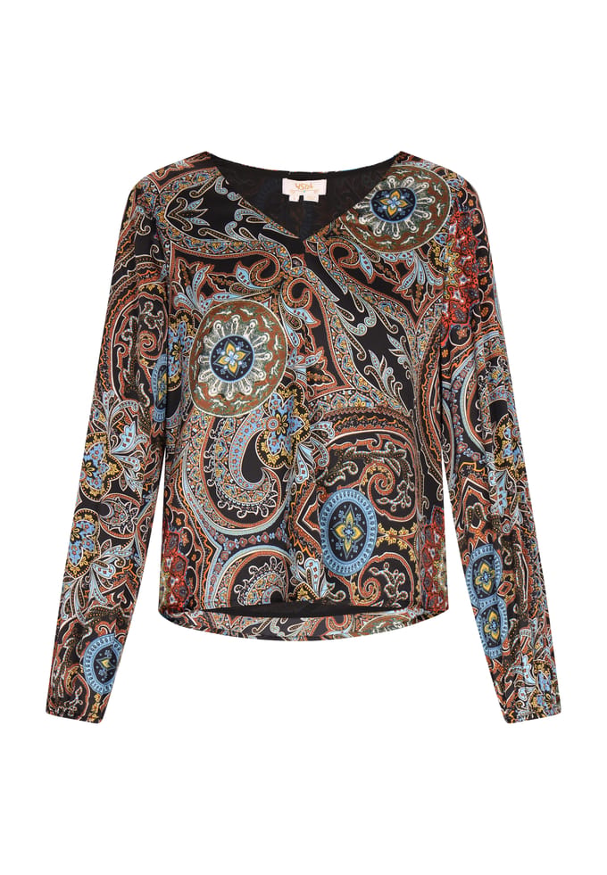 usha Blouse Dames Zwart Veelkleurig