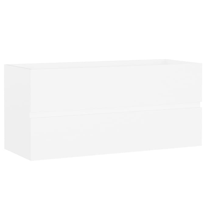 vidaXL - Wastafelkast - met - ingebouwde - wastafel - bewerkt - hout - wit