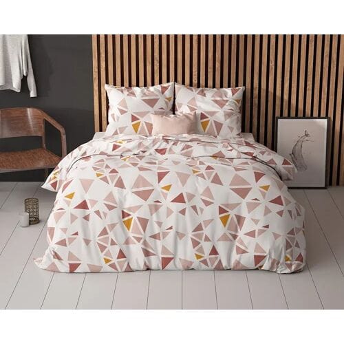 Sleeptime Bella Dekbedovertrek - 140x200/220 + 1 kussensloop 60x70 - Wit - Eenpersoons