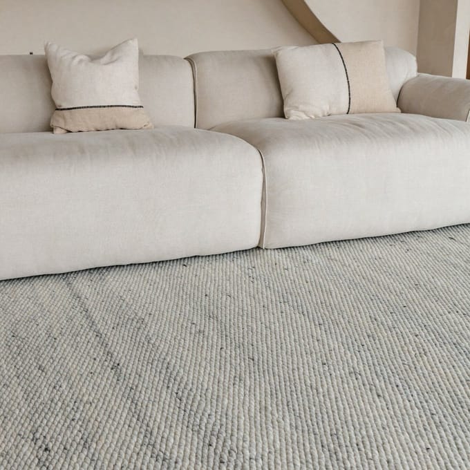 Wollen Vloerkleed Novara Beige/Grijs Eva Interior - 160 x 230 cm - (M)