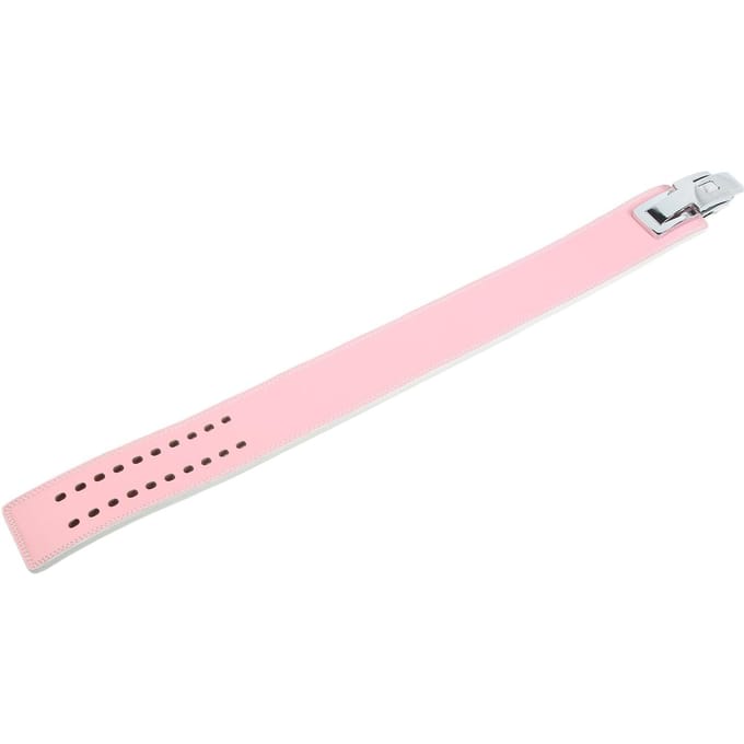 Gewichthefriem Verstelbaar Rundleer Powerlifting Hefboom Gym Riem voor Deadlifts Pull Ups roze