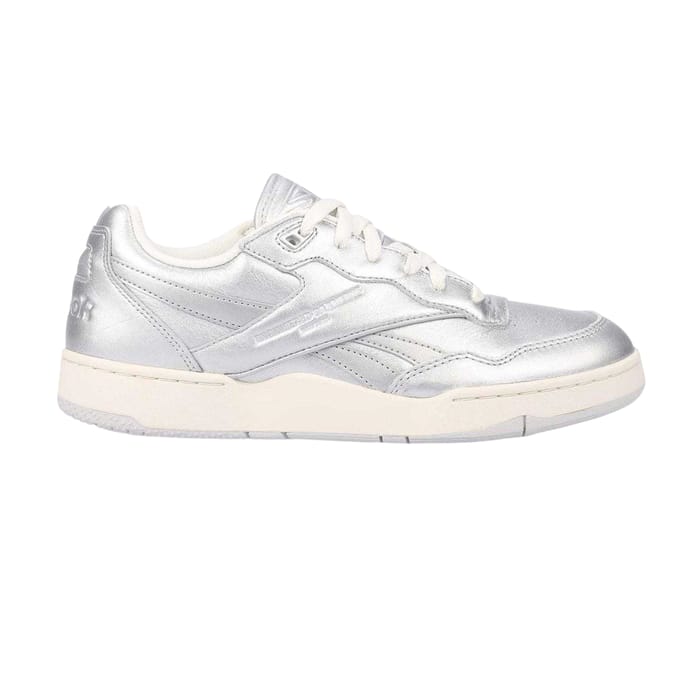 Reebok Heren BB 4000 II sneakers van metallic leer (Zilver)