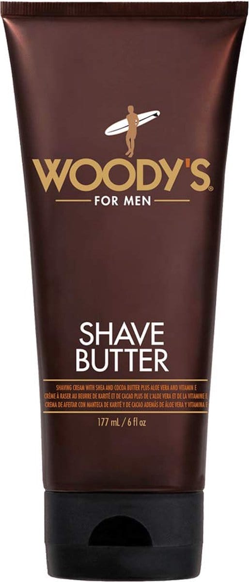 Woody's for Men Scheerboter 177 ml- Schuimloos en transparant - Klassieke muntachtige grapefruit geur
