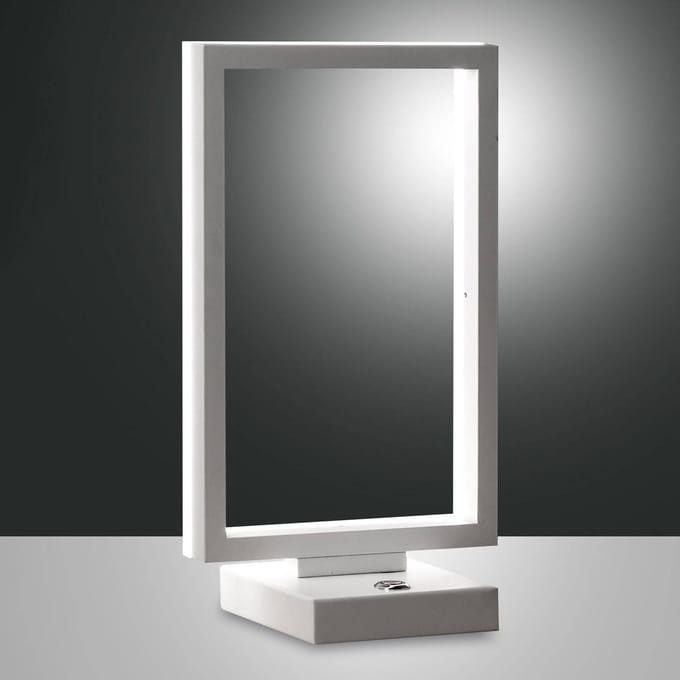 Fabas Luce LED tafellamp Bard, dimbaar, in wit