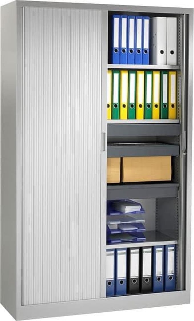 Stalen roldeurkast 198x120x43cm Licht grijs