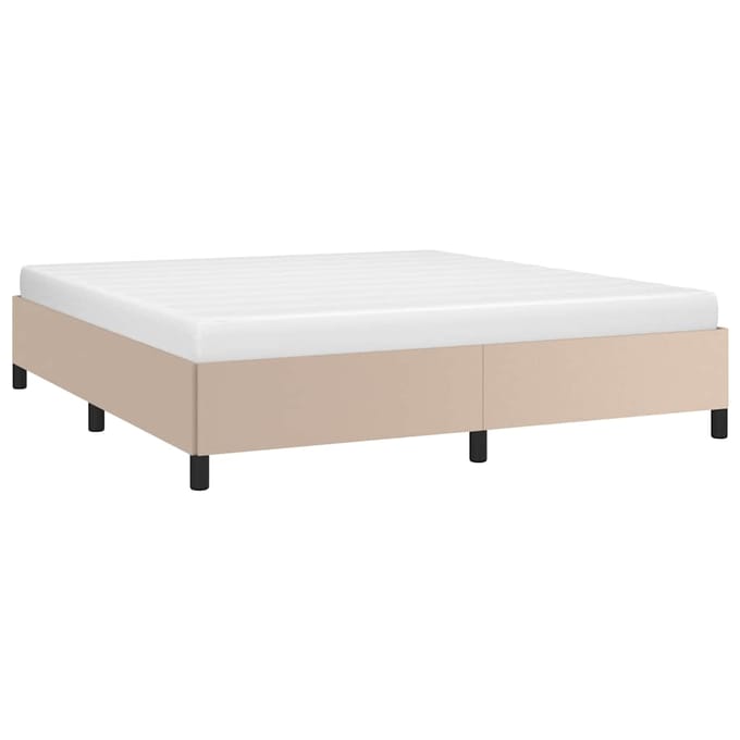vidaXL - Bedframe - kunstleer - cappuccinokleurig - 180x200 - cm