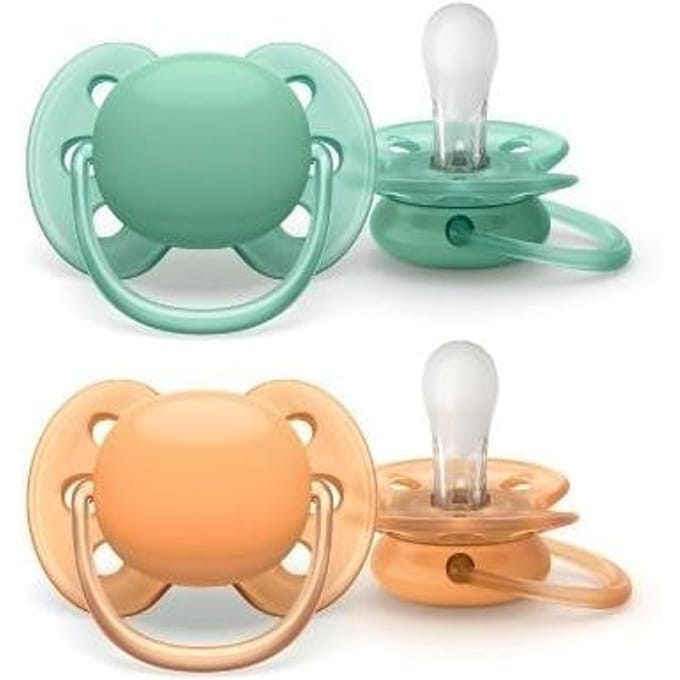 Philips Avent SCF091/03 Soother Soft Air 0-6M Green/Orange 2 st