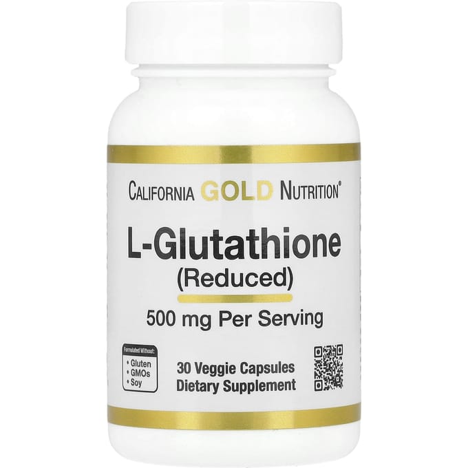 L-Glutathion (Gereduceerd), 500Mg, 30 Plantaardige Capsules