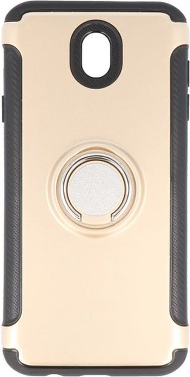 BestCases - Samsung Galaxy J7 2017 / Pro Pantser TPU hoesje met Ringhouder Goud