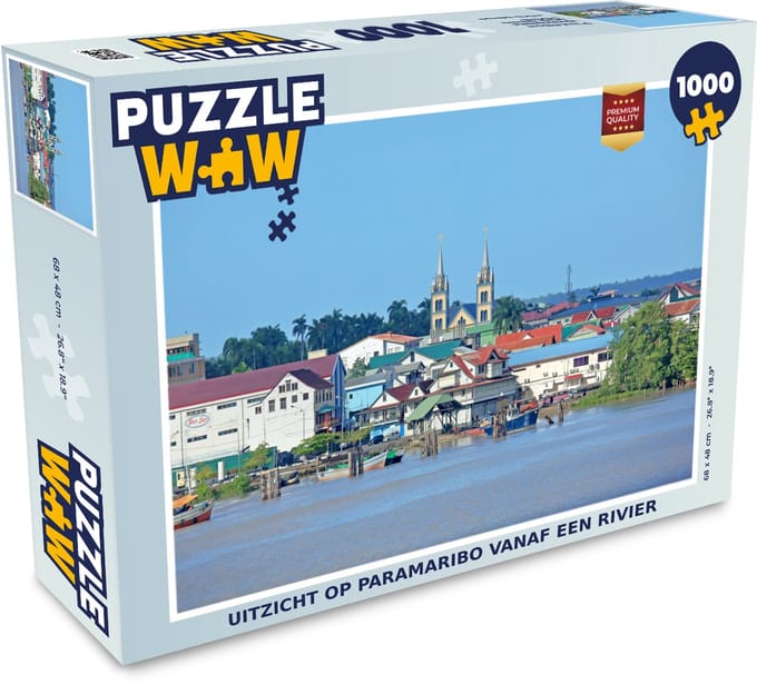 Puzzel Uitzicht op Paramaribo vanaf een rivier - Legpuzzel - Puzzel 1000 stukjes volwassenen