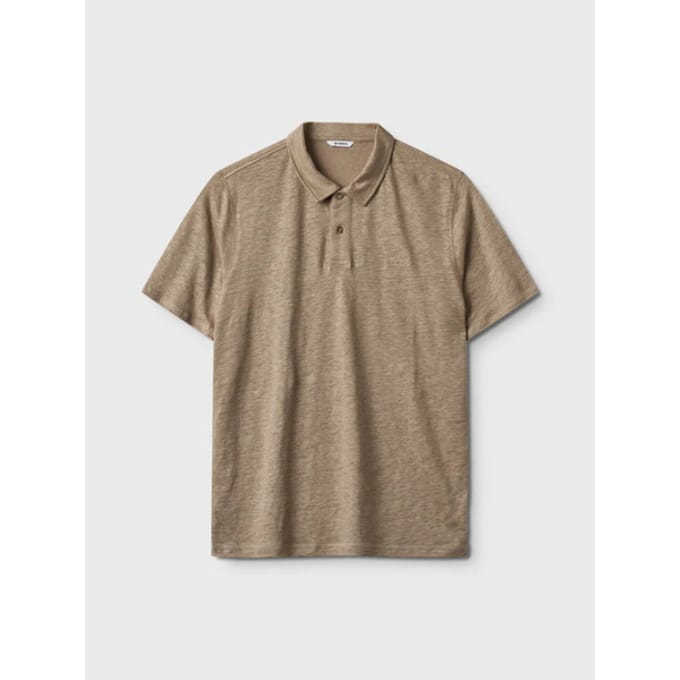 Gabba Duke linen polo ss 10806 coriander