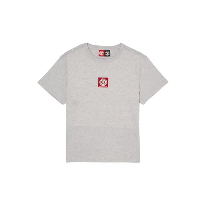 Element Square Logo T-shirt Met Korte Mouwen Grijs 12 Years Jongen