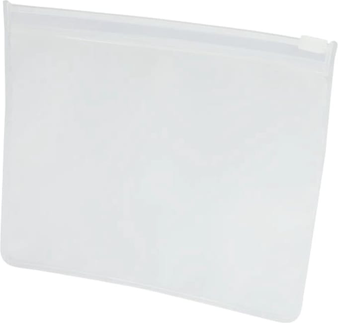 Plastic hoesje A6 met rits 14,5x11 cm