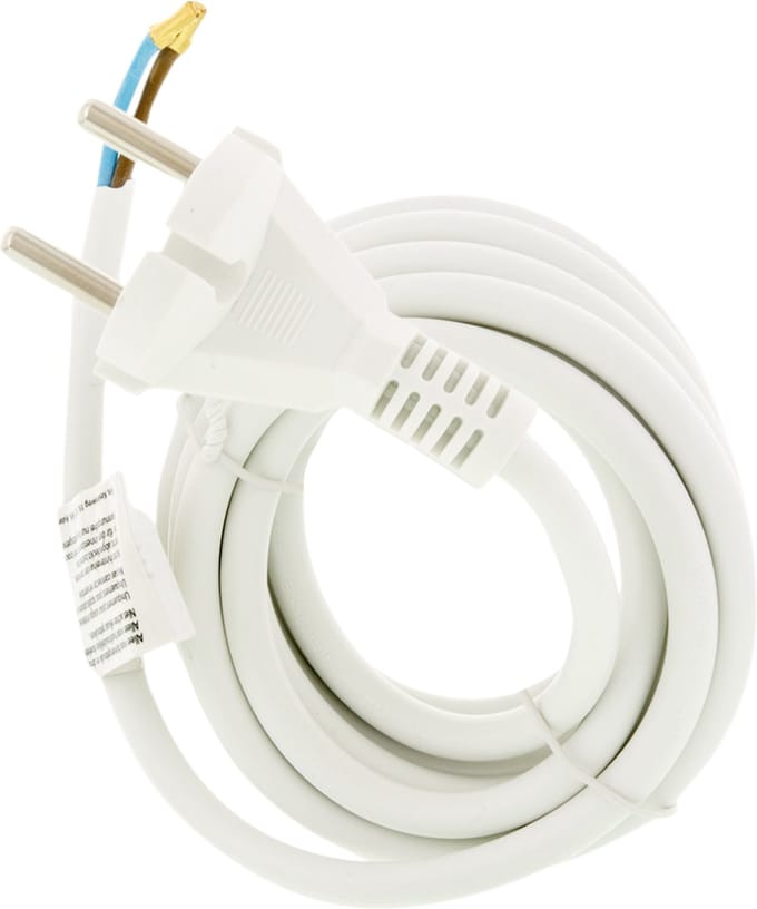 Exin Snoer Wit 2x 1mm 2.5mtr Aansluitsnoer 5520305