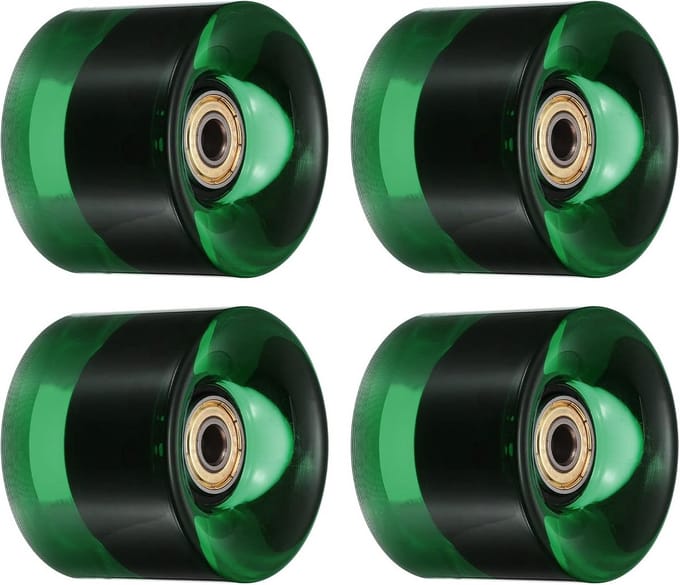 Longboard Wielen 60mm met ABEC-11 Lagers, 4-Pack Cruiser Skate Wielen 80A