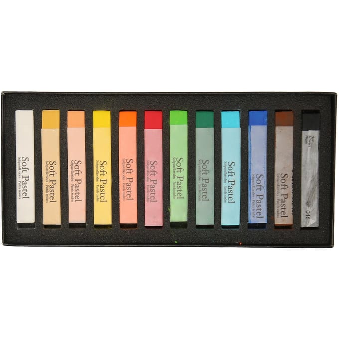 Zachte Pastelkrijt 12 Kleuren Langdurig Kunstenaarskrijt Pastelstiften voor Kantoor School Kunst Tekenen gray