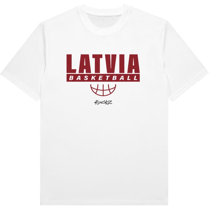 Kickz Latvia Basketball T-shirt Wit