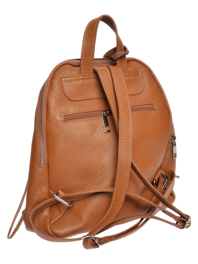 Anna Luchini Brown Rundleer Tas