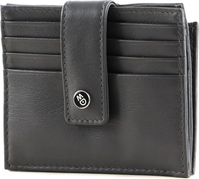 MANDARINA DUCK Leren Kaarthouder Downtown Credit Card Holder Iron Gate Donkergrijs