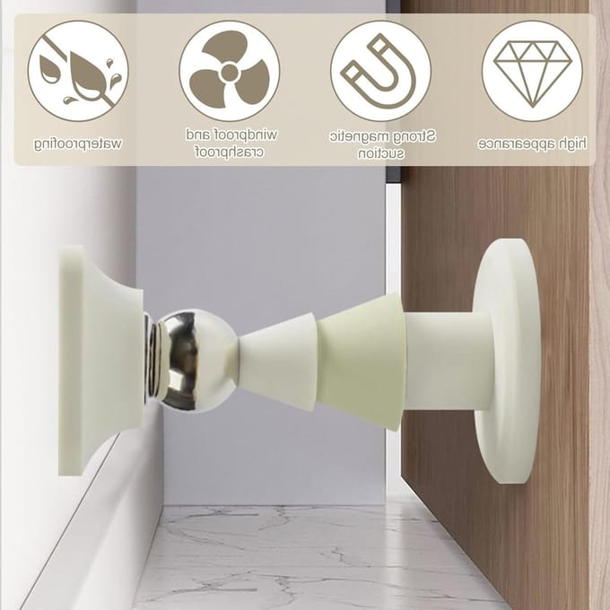 Magnetische Deurstoppers van Silicoon - Deurstopper voor Slaapkamer en Badkamer, Veilig en Duurzaam