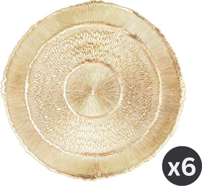 Placemat CAPELINNI rond, SET/6, dia 38 cm, goud