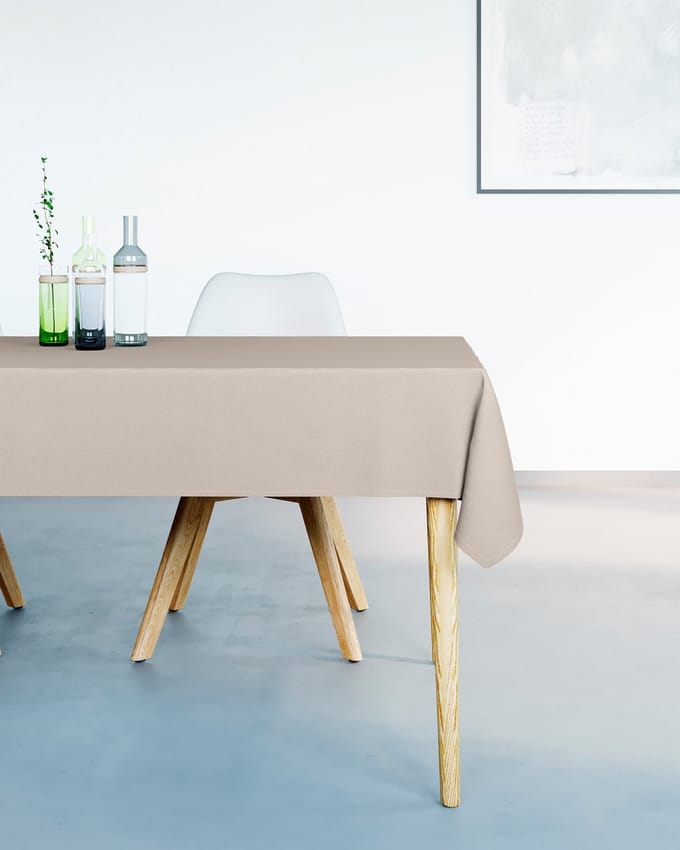 Mistral Home - TAFELKLEED - waterafstotend - 150 x 250 cm - effen kleur - beige