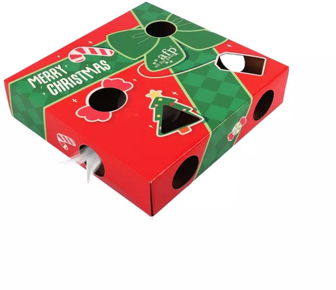 AFP Peek'A'Pounce Cadeaudoos - Hondenspeelgoed - Hondenspeeltje - Kerstspeeltjes voor Honden