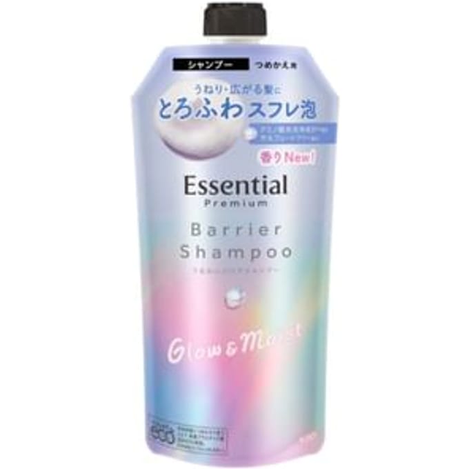 Kao - Essential Premium Barrier Shampoo Grow & Moist 340ml Refill