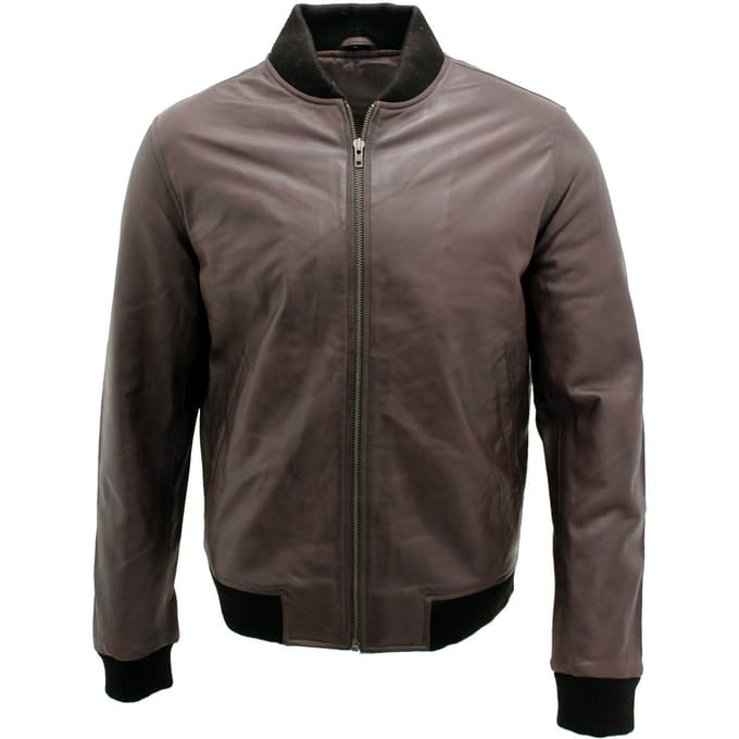 Varisty leren bomberjack