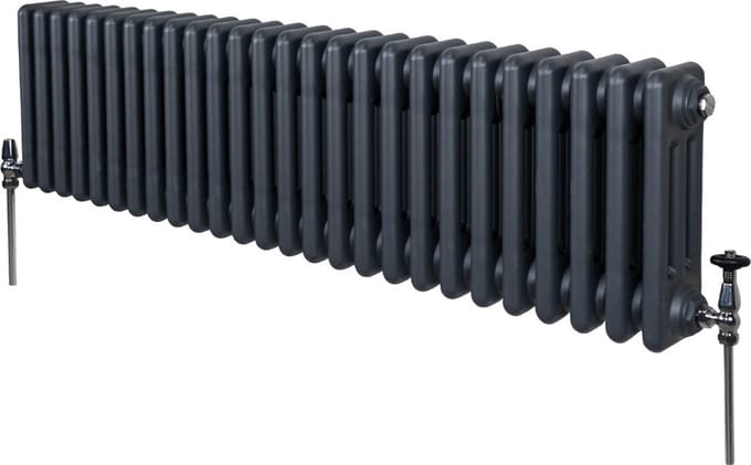 3-kolomsradiator - antraciet - 300x1192 mm - 3612 btu