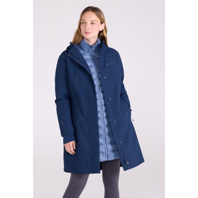 Mountain Warehouse Dames/Dames Alaska Lange 3 in 1 Jas (Donkerblauw)