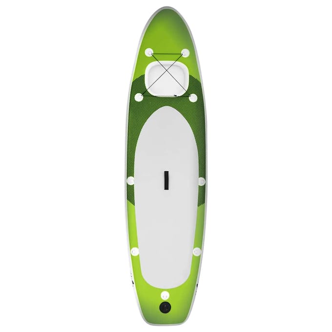Vidaxl Opblaasbaar Supboard Met Accessoires, Groen, 330X76X10 Cm