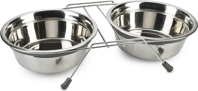 Beeztees Lumara - Hondenvoerbak - RVS - Grijs - 20 cm