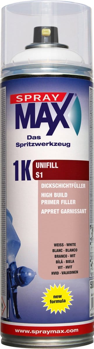 Spuitbus primer wit vullende grondverf Spraymax 500ml