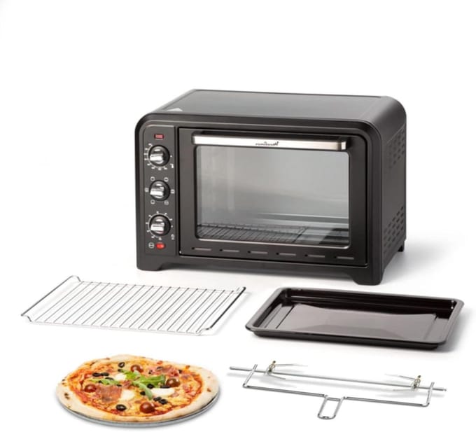 Elektrische Oven - Compacte Oven - Multifunctioneel Koken - 7 Kookprogramma's - 39 Liter - Zwart